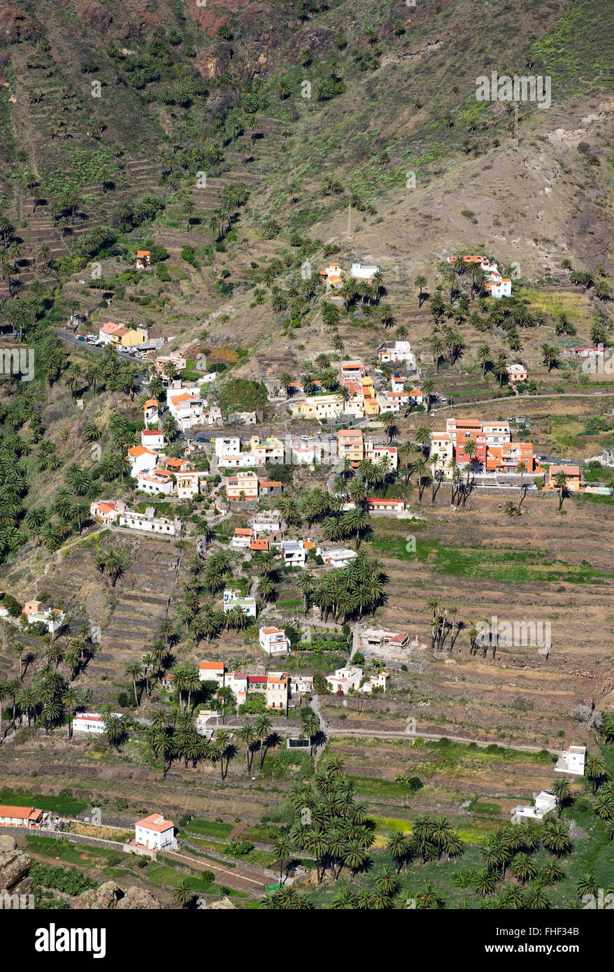 Lomo del Balo, Valle Gran Rey, La Gomera, Canary Islands, Spain Banque D'Images