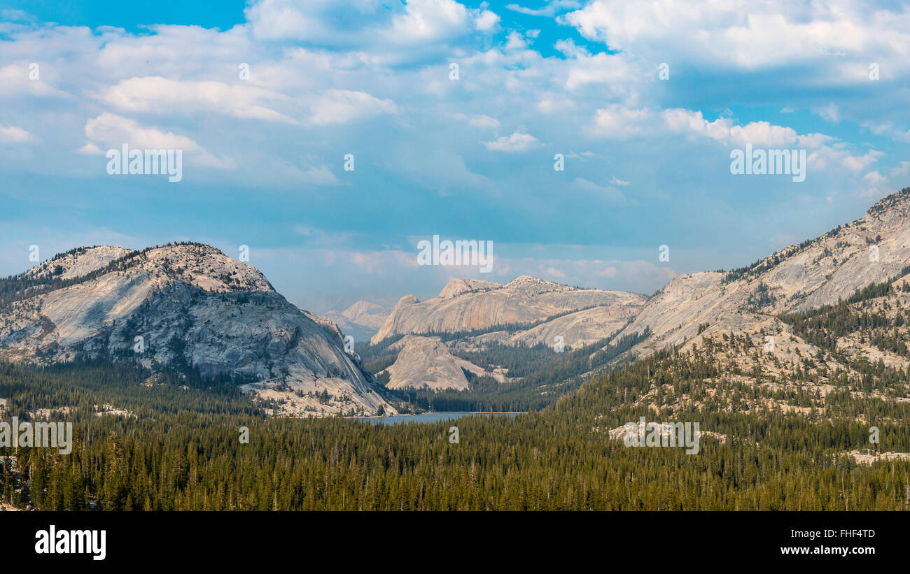 Lac Tenaya et High Sierra, Yosemite National Park, California, USA, Amérique du Nord Banque D'Images