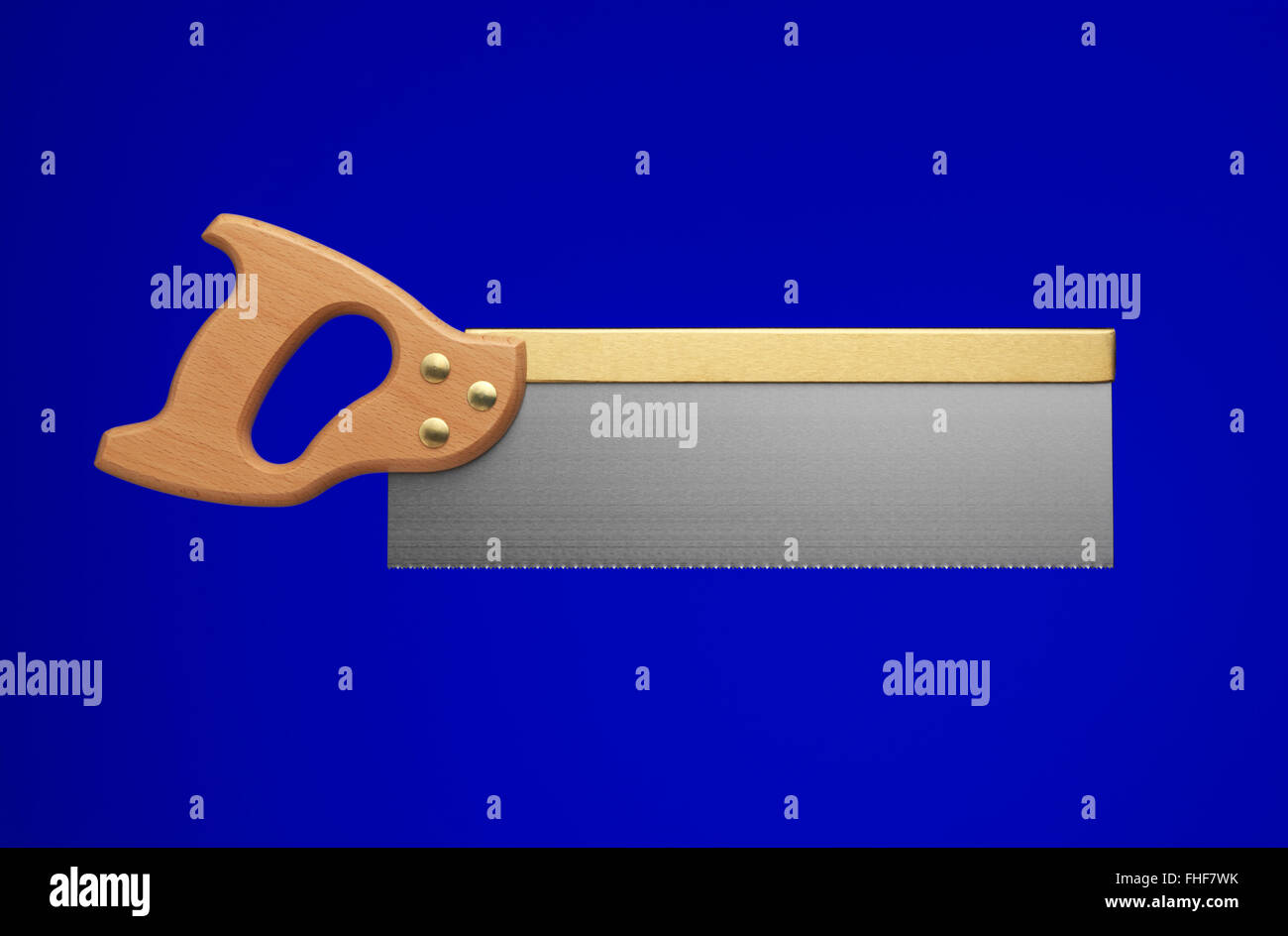 Vu avec un fond bleu Banque D'Images