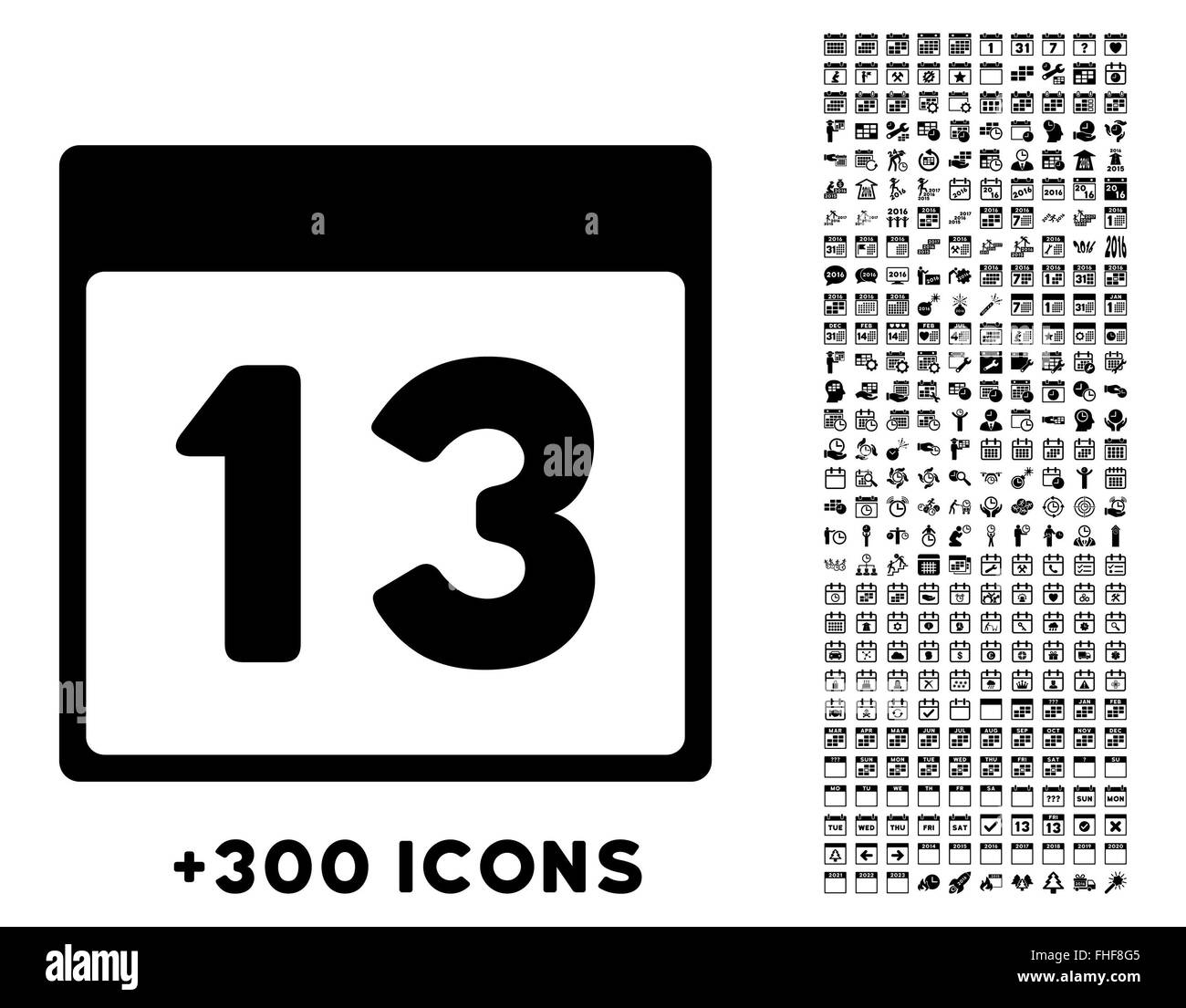 Treizième jour Icon Banque D'Images