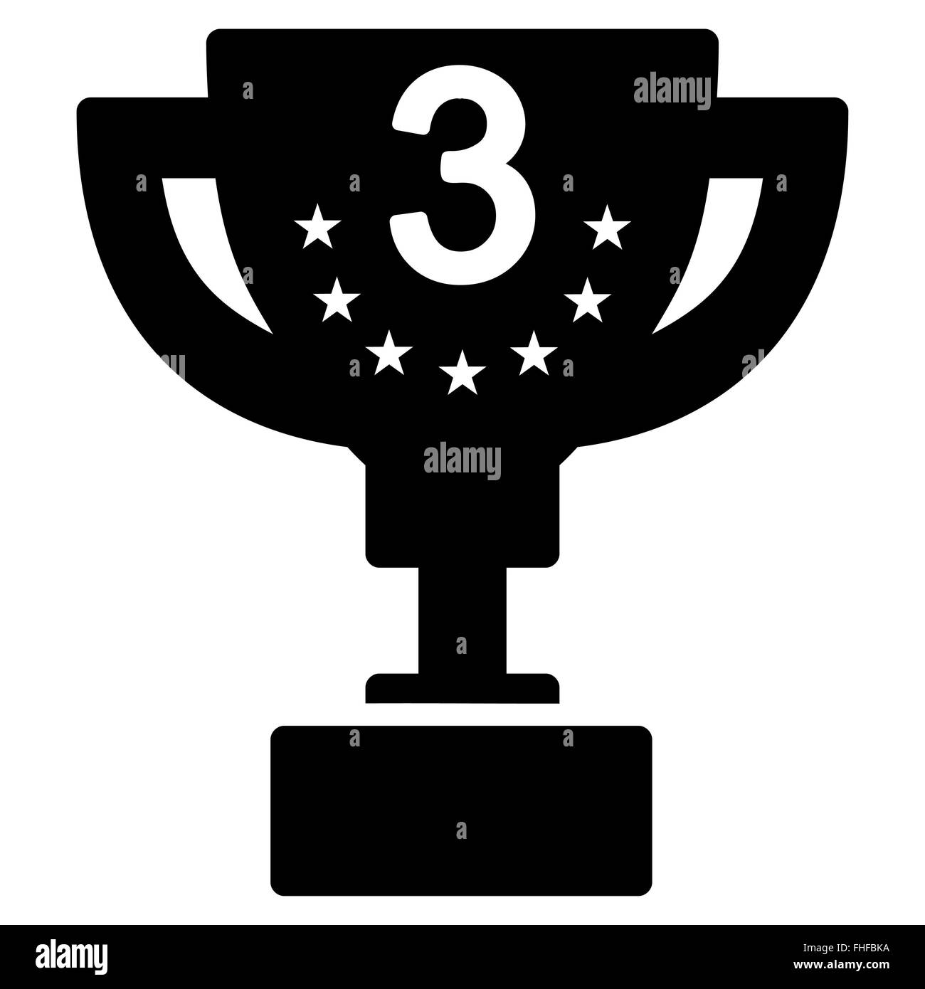 Troisième prix du concours de l'icône amp ; succès Bicolor Icon Set Banque D'Images