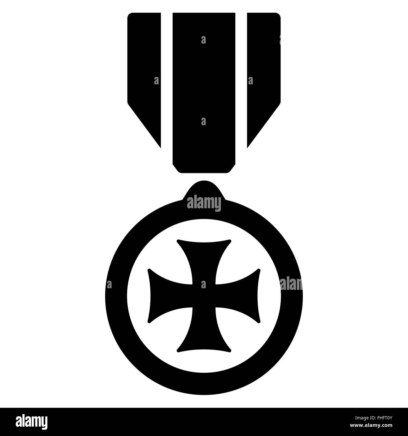 À partir de l'icône de la croix de Malte a la concurrence ; succès Bicolor Icon Set Banque D'Images