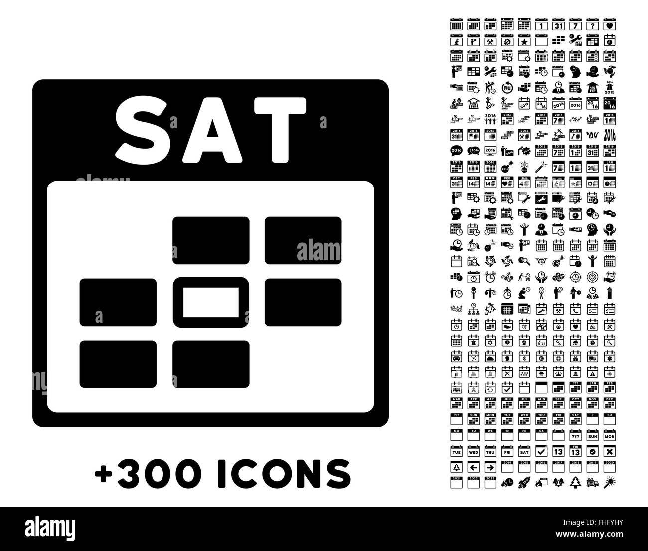 Icône télévision samedi Banque D'Images