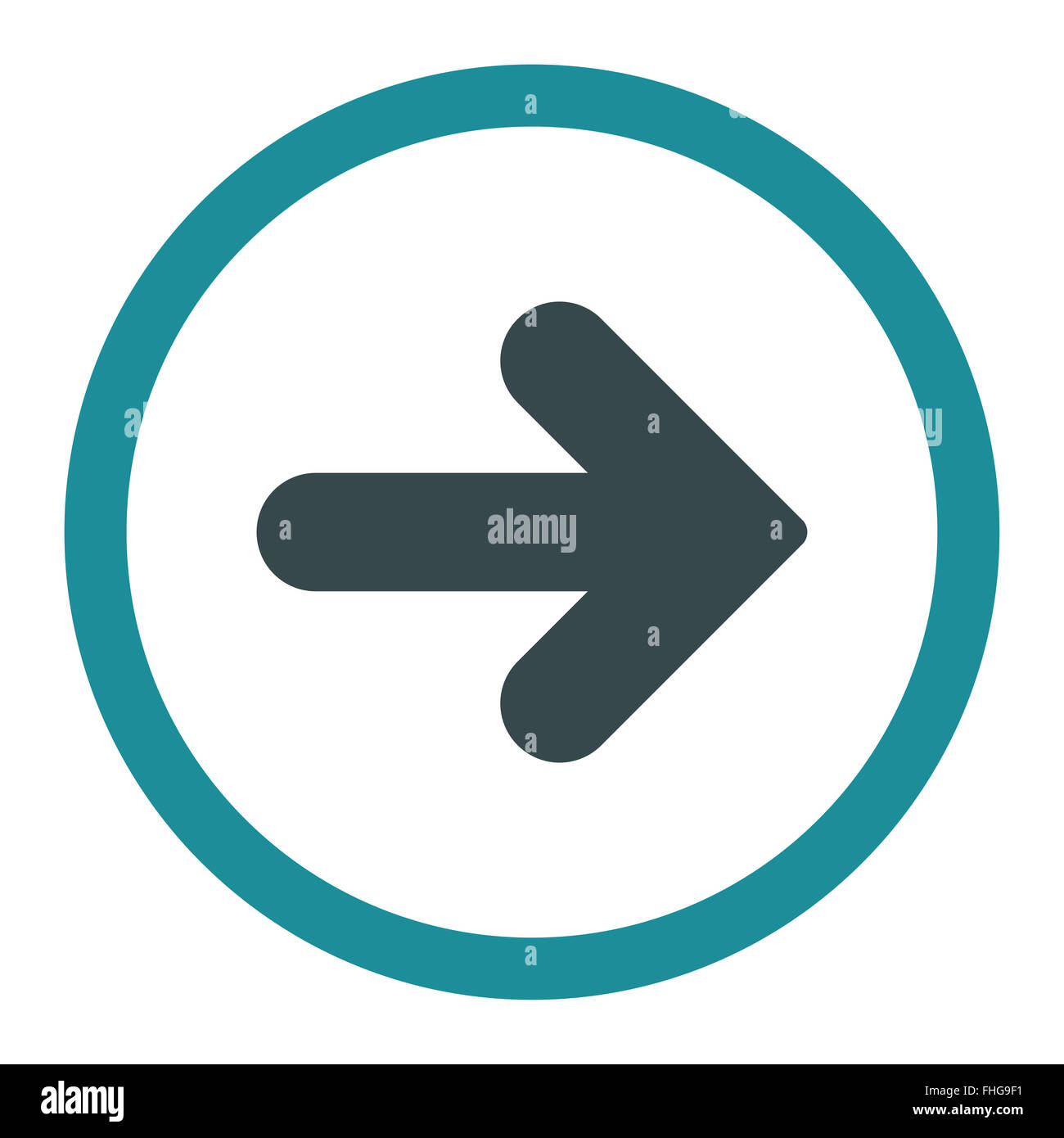 Flèche vers la droite télévision couleurs bleu tendre icône vecteur arrondie Banque D'Images