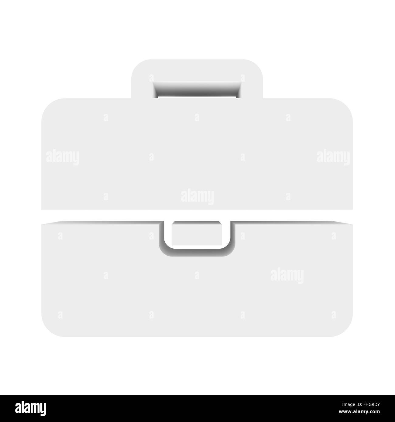 Valise d'icône sur un fond blanc. 3D render Banque D'Images