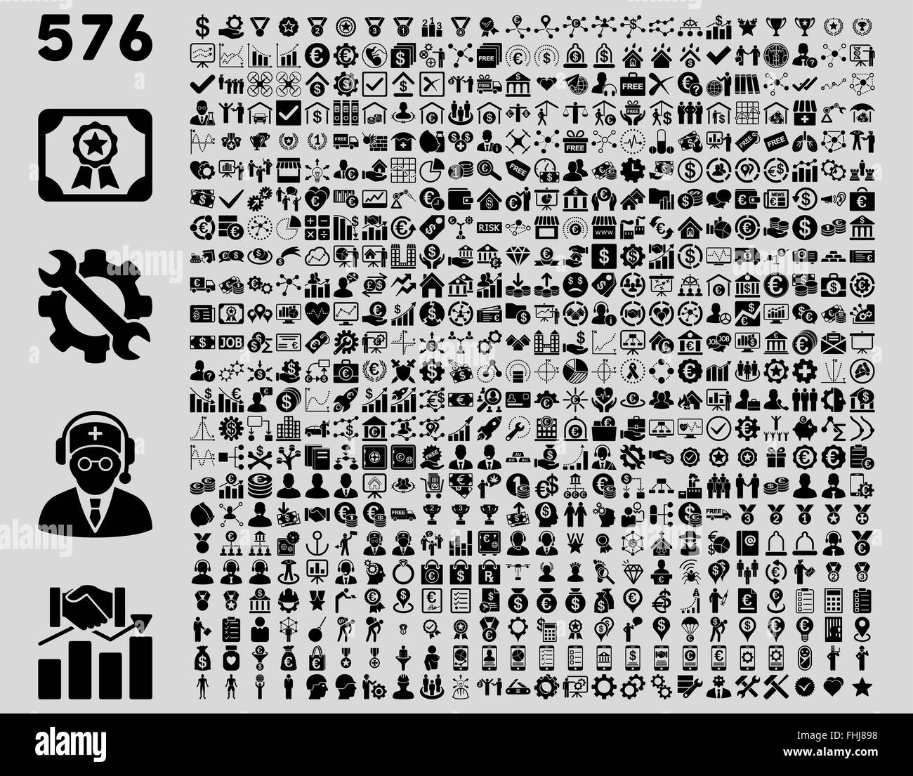 Les icônes de la barre d' Banque D'Images