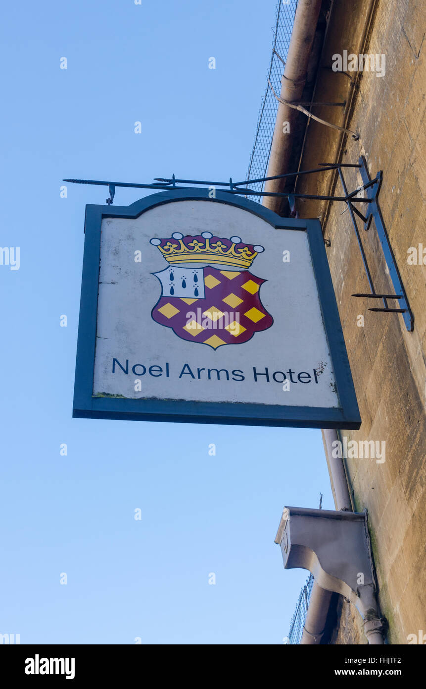 Inscrivez-vous pour Noel Arms Hotel à Chipping Campden, Cotswolds Banque D'Images