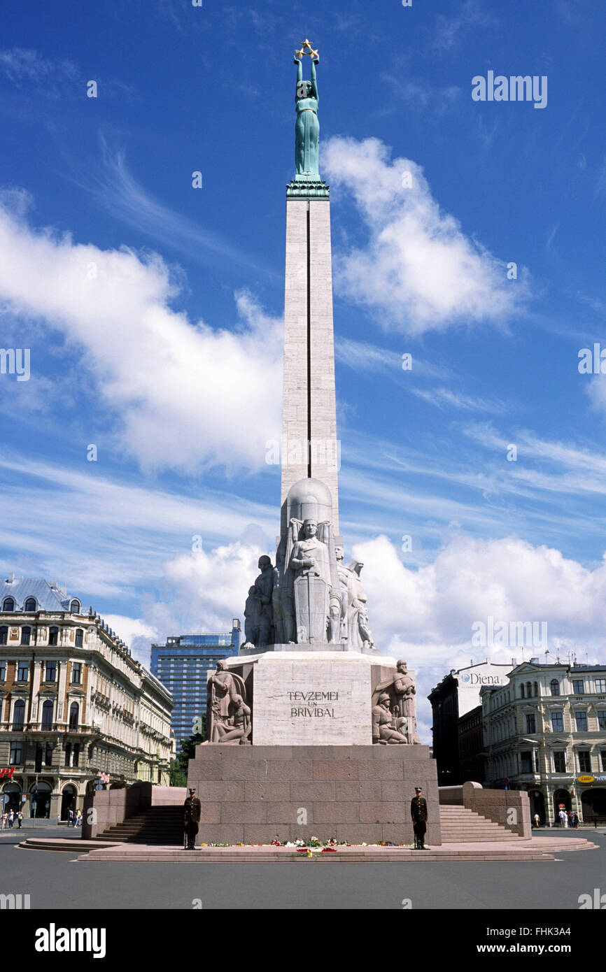 Lettonie, Riga, monument de la liberté Banque D'Images