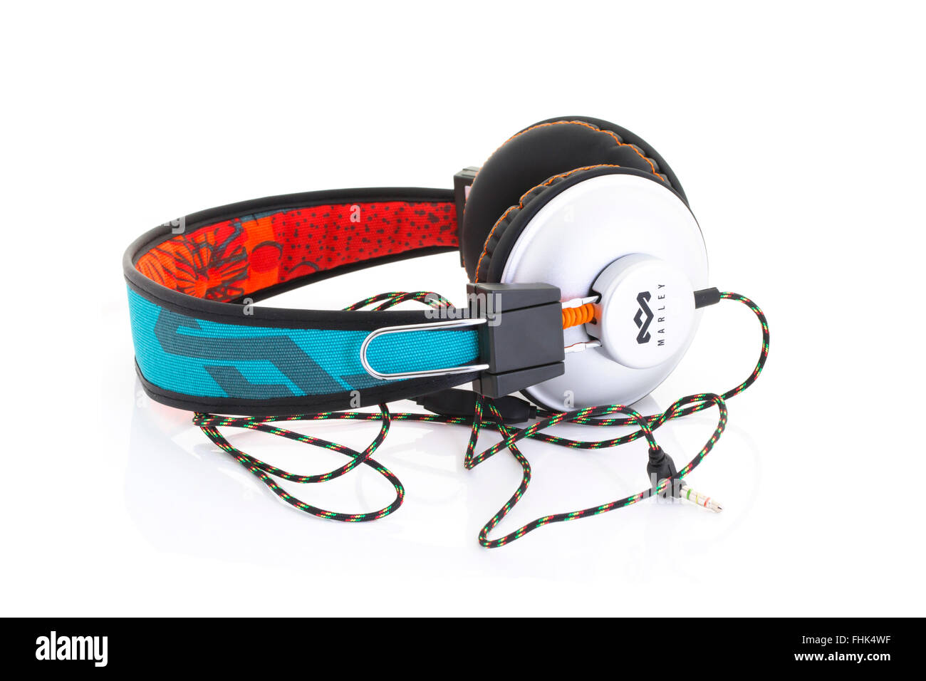 Marley casque sur un fond blanc Banque D'Images
