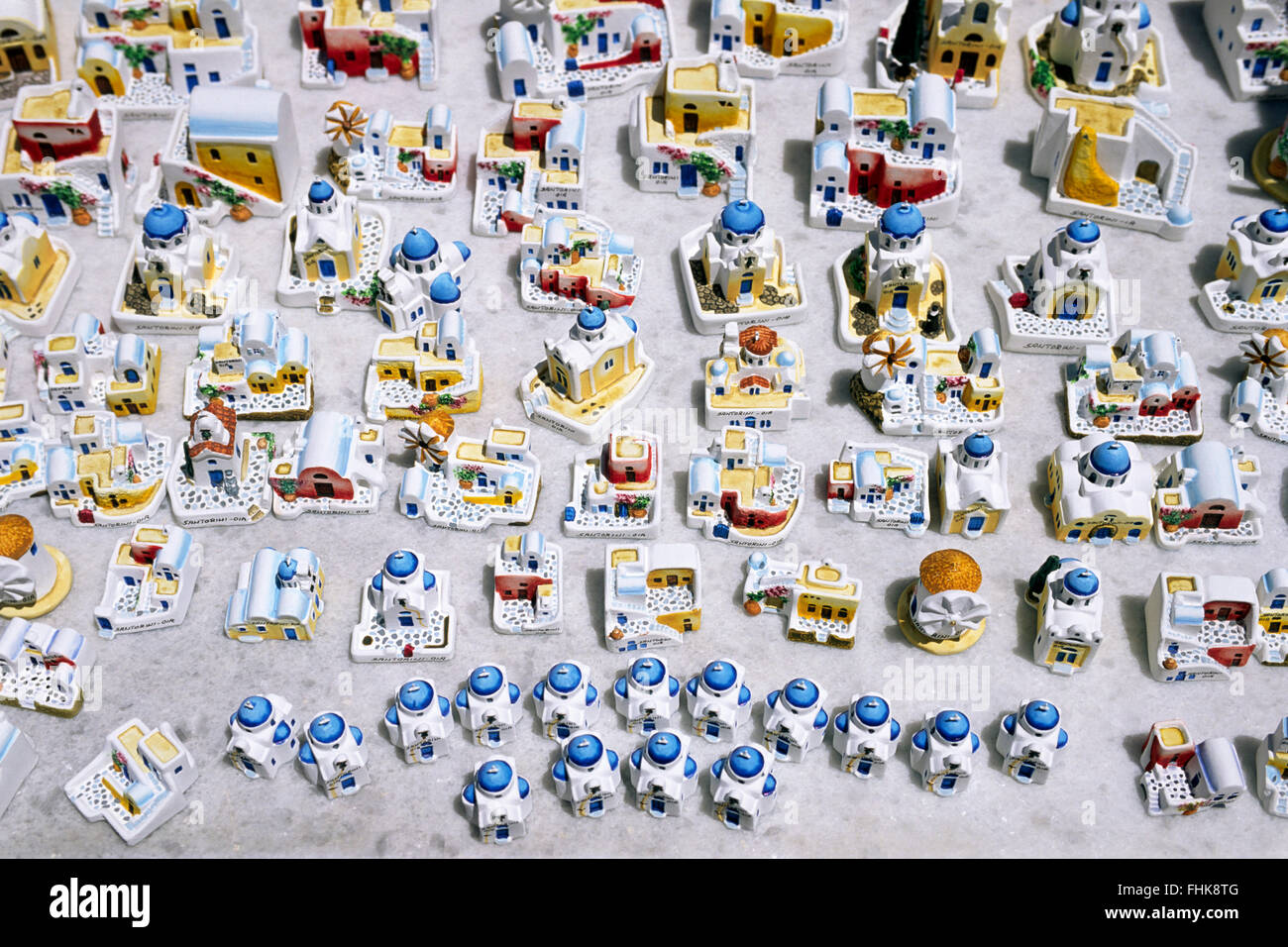 Souvenirs, Oia, Santorini, Cyclades, Grèce Banque D'Images