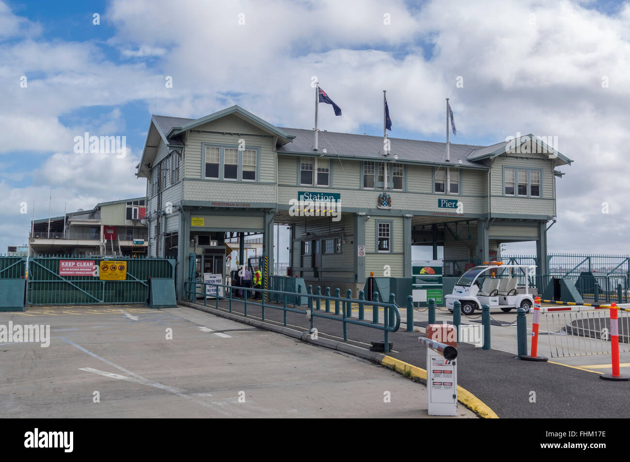 Entrée de station Pier, Port Melbourne, Victoria, Australie. Banque D'Images