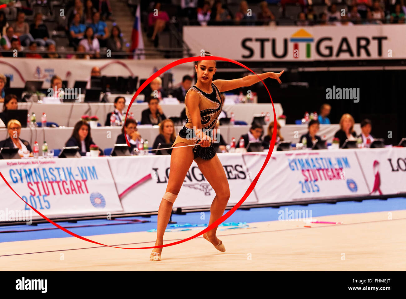 Margarita Mamun (RUS), 34e championnats du monde de gymnastique rythmique 2015 Stuttgart, Allemagne Banque D'Images