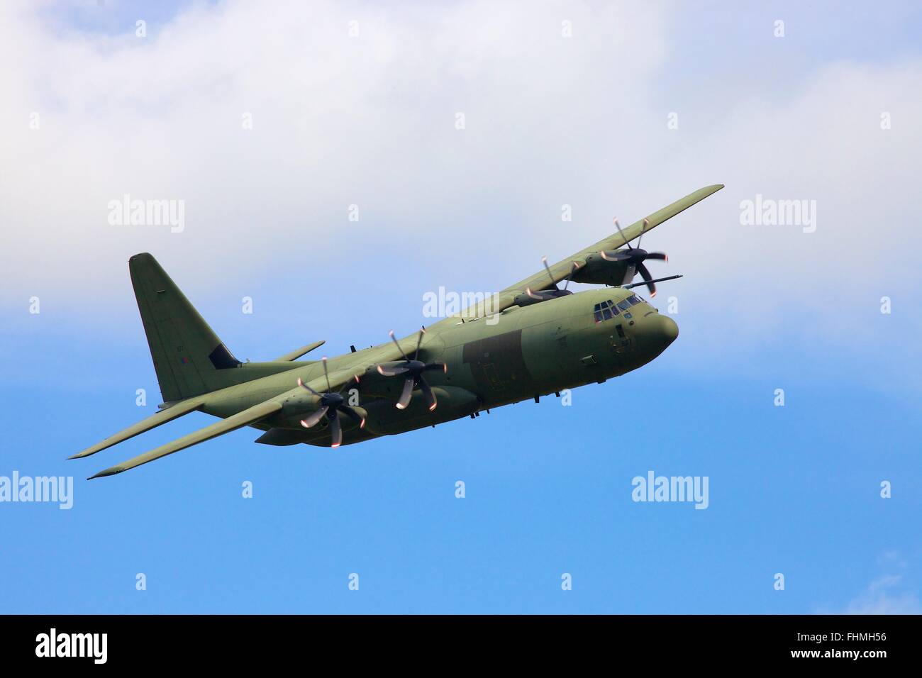 Lockheed C-130 Hercules quatre turbopropulseurs les avions de transport militaire. Banque D'Images