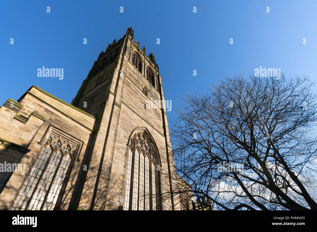 L'église de St Matthieu en grande lampe, Newcastle upon Tyne, Angleterre du Nord-Est, Royaume-Uni Banque D'Images