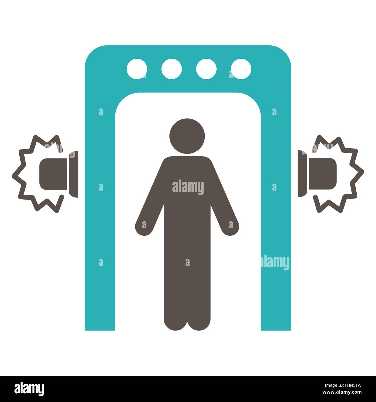 Le contrôle des passagers, l'icône de télévision Banque D'Images