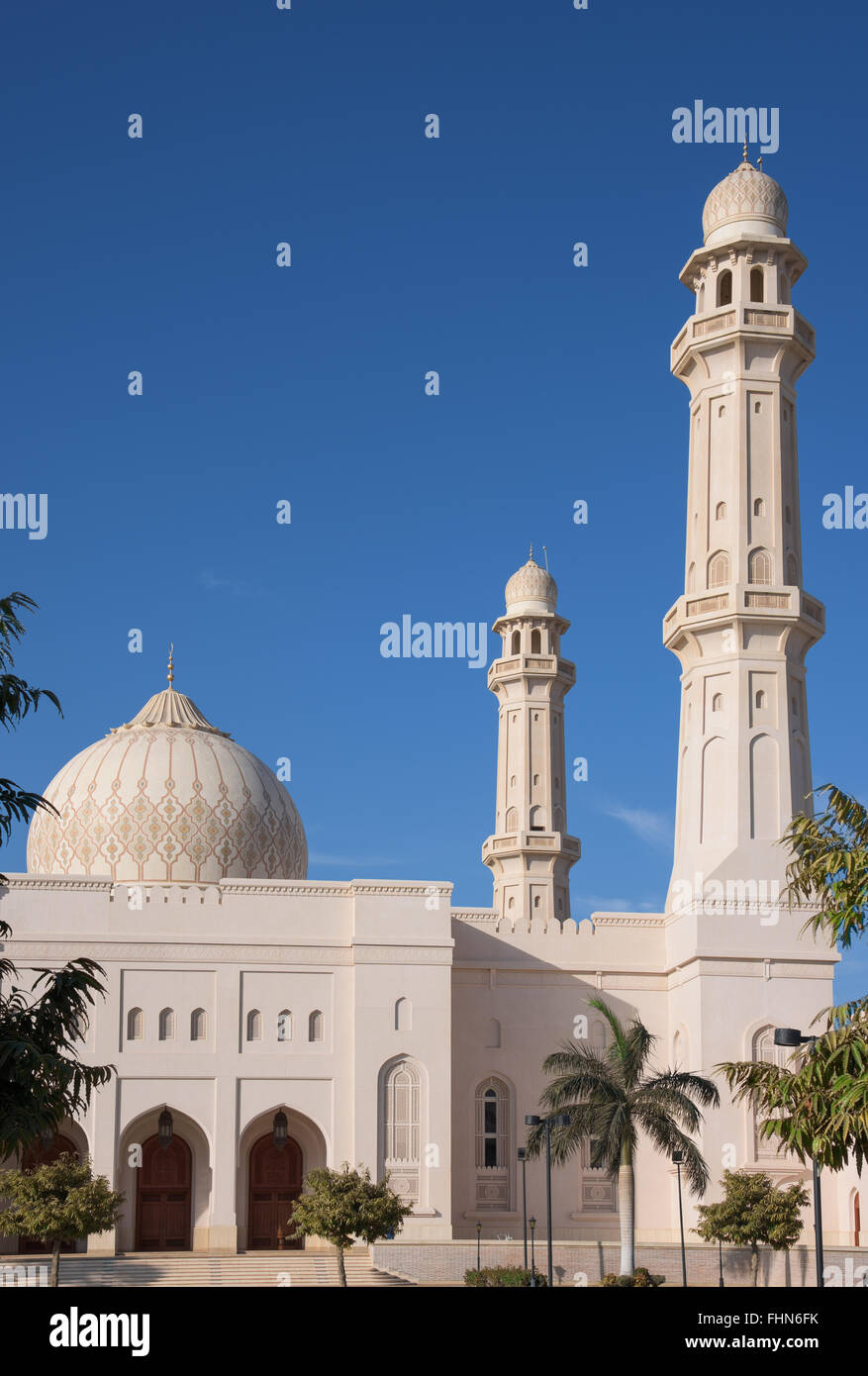 La Grande Mosquée Sultan Qaboos à Mascate, Région de l'Oman Dhofar. Banque D'Images