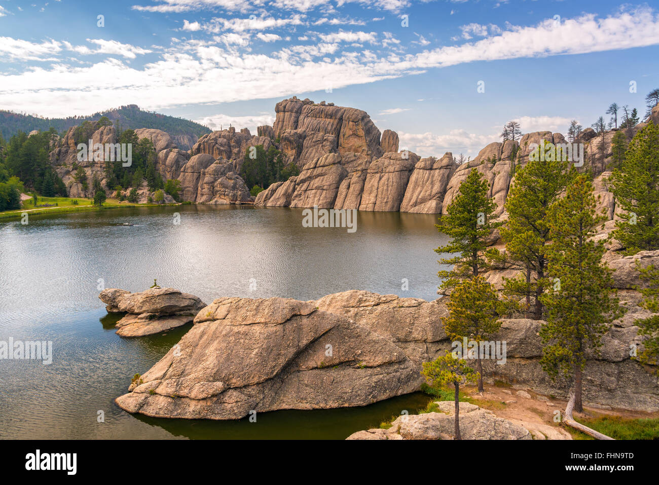 Avis de Sylvan Lake dans Custer State Park Banque D'Images