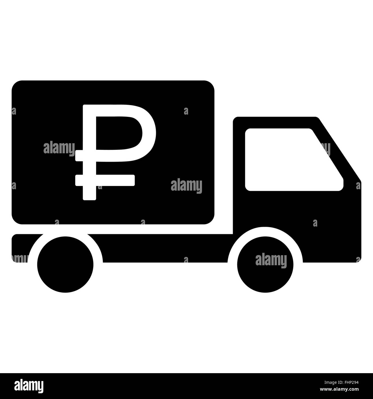 L'icône de l'expédition du rouble Banque D'Images