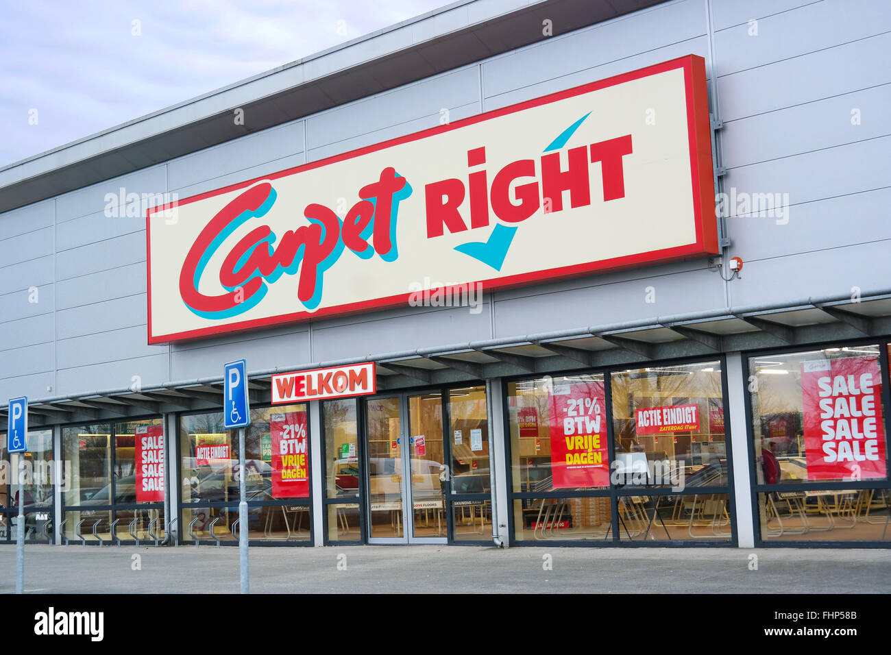 Succursale de Carpetright chaîne de vente au détail qui vend des tapis, des sols stratifiés, les revêtements de sol en vinyle Banque D'Images