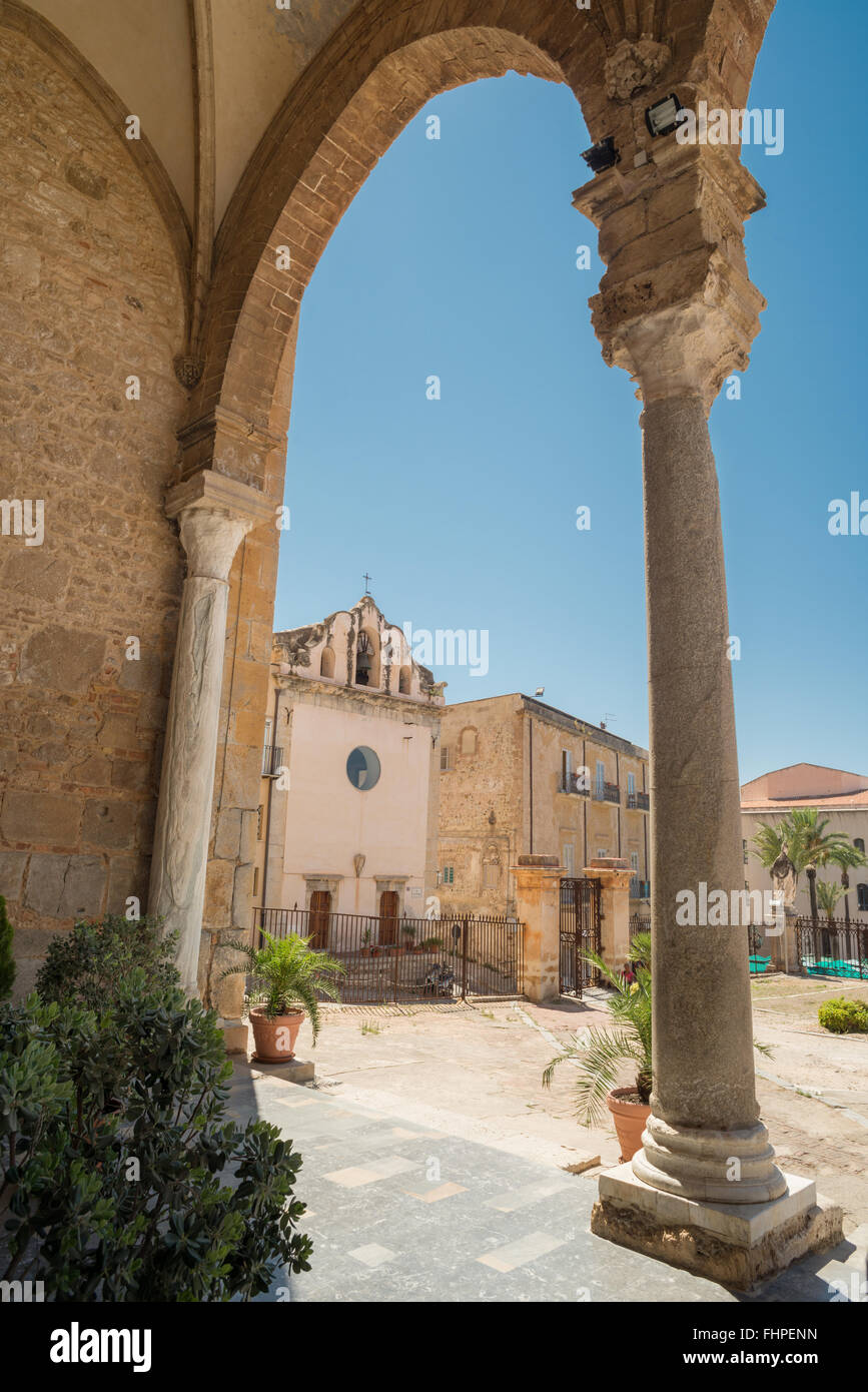 Ancienne église cefalù - Sicile Banque D'Images