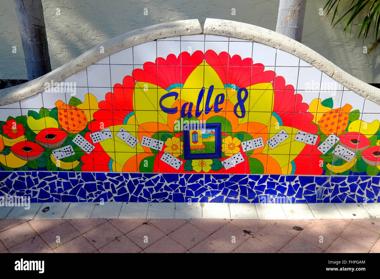 Parc Domino Calle Ocho Little Havana le peuple cubain-américain distric Miami Floride FL Banque D'Images