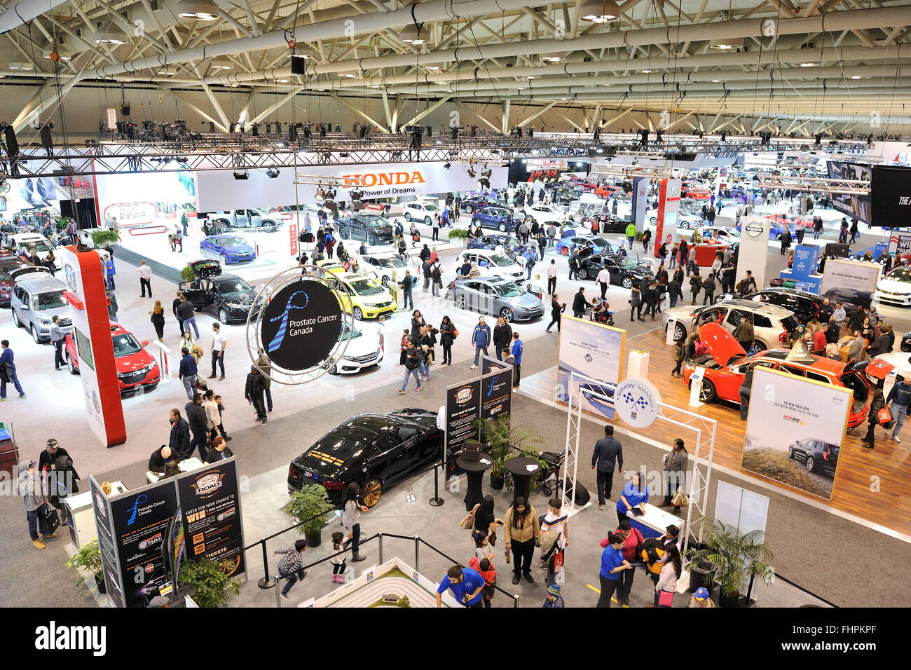 Vue aérienne de l'auto de Toronto 2016 à la Toronto Metro Convention Centre, Toronto, Ontario, Canada. 14 février, 2016. Banque D'Images