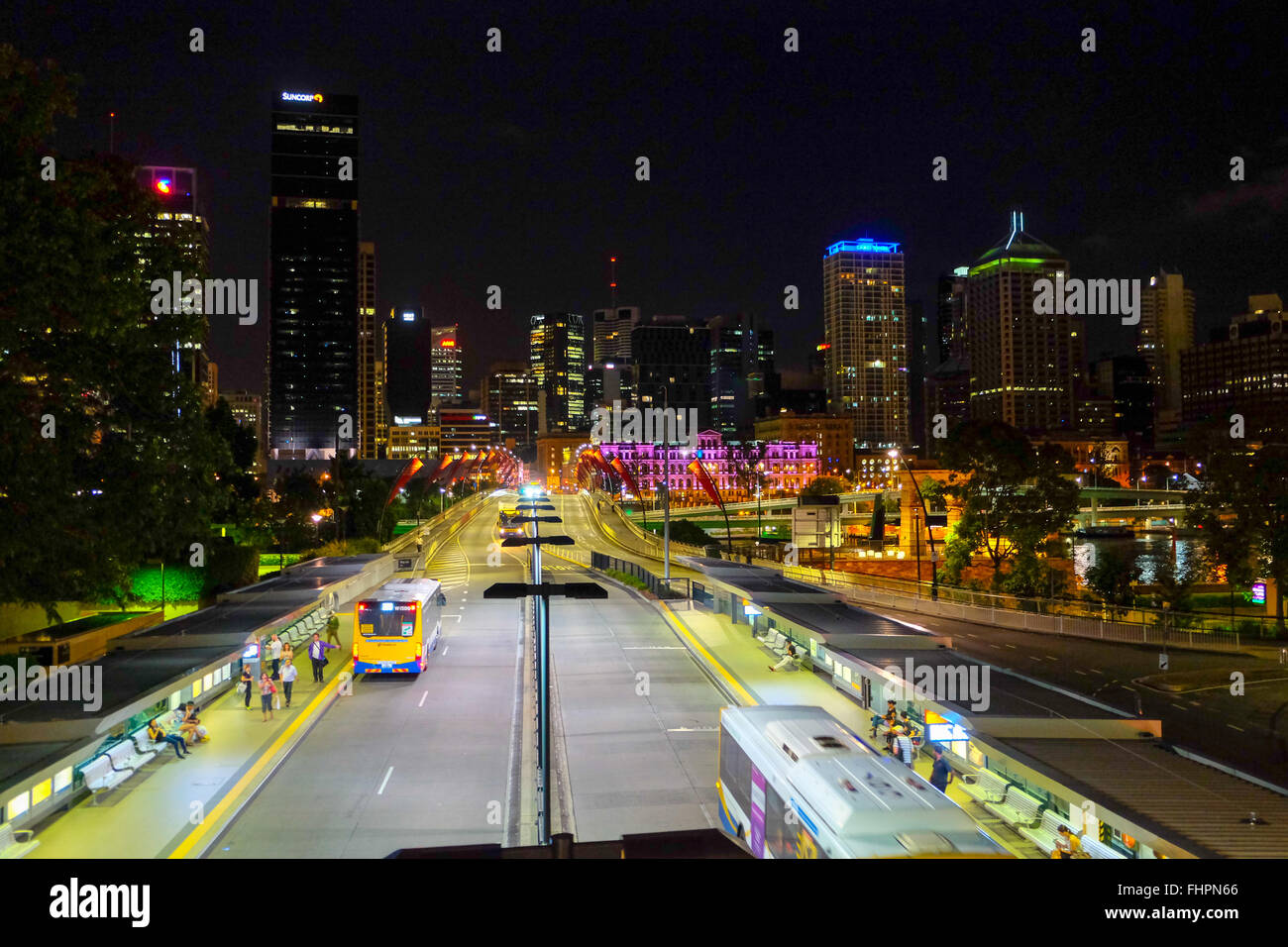 Brisbane culture centre bus station Banque D'Images