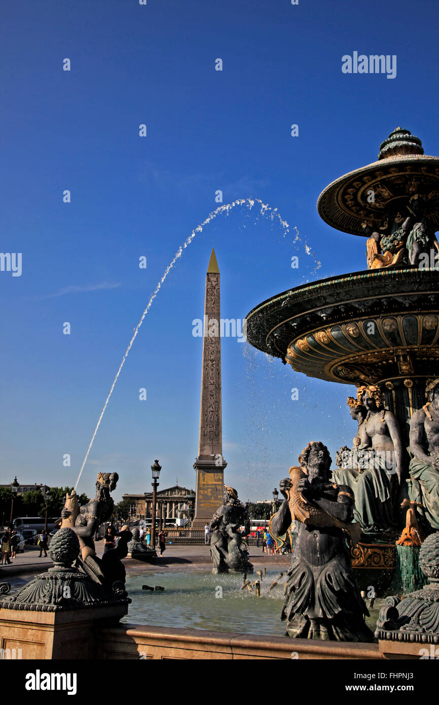 Place de la Concorde, Paris, France Banque D'Images