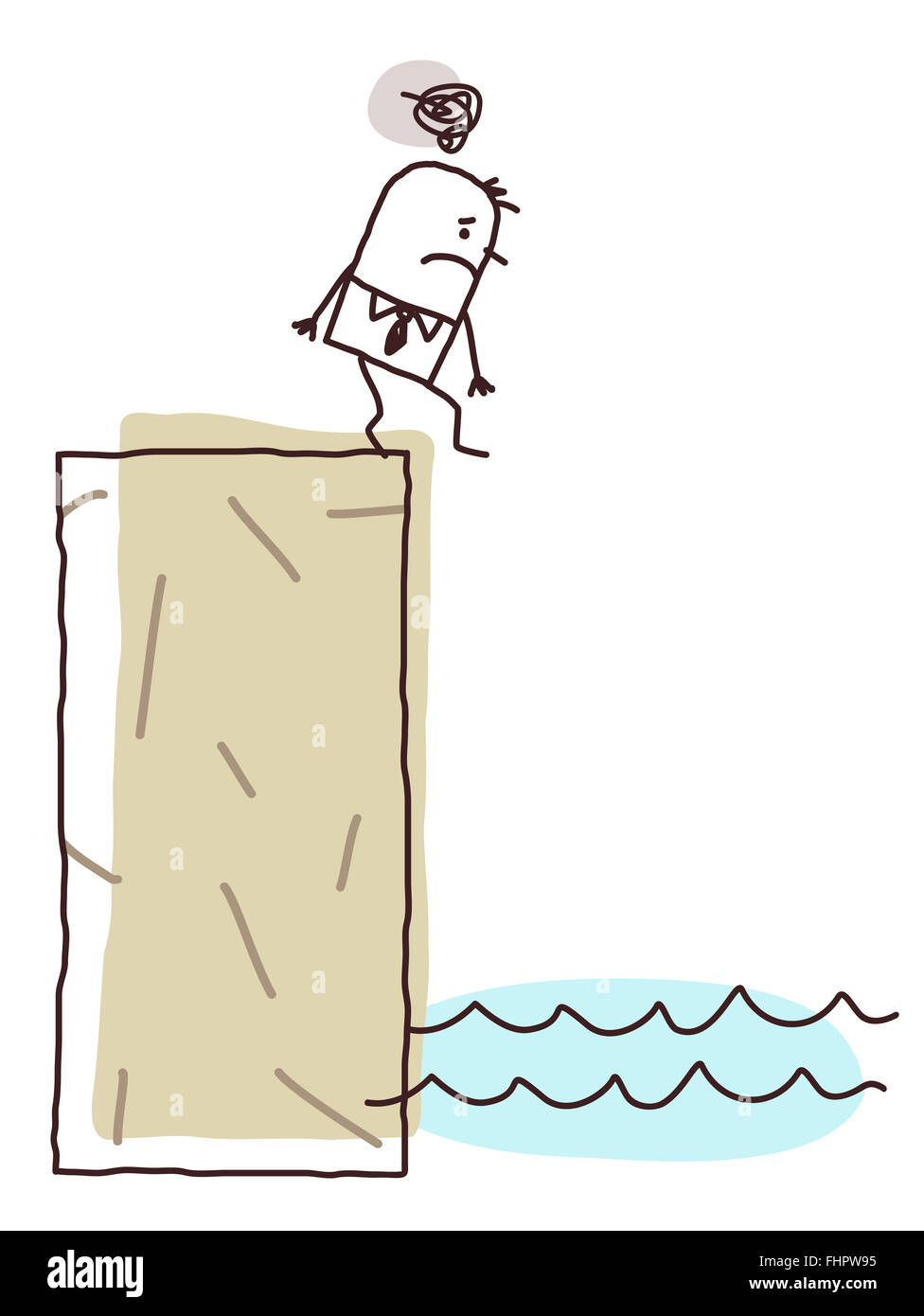 Homme déprimé Banque D'Images