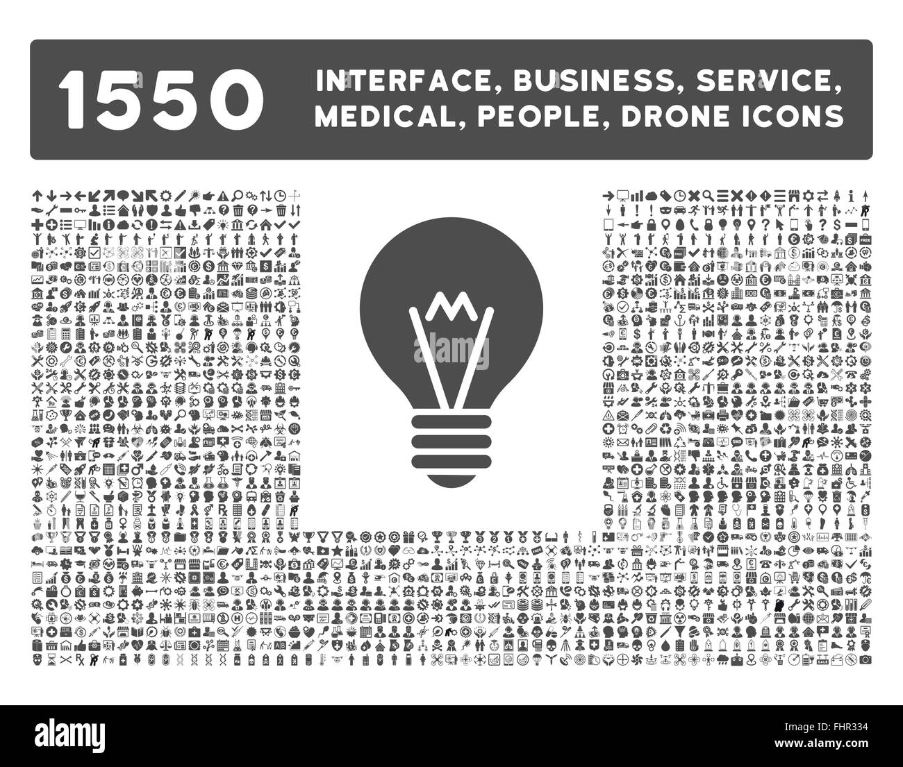 Interface, Business, outils, Personnes, Médical, prix Vector Icons Banque D'Images