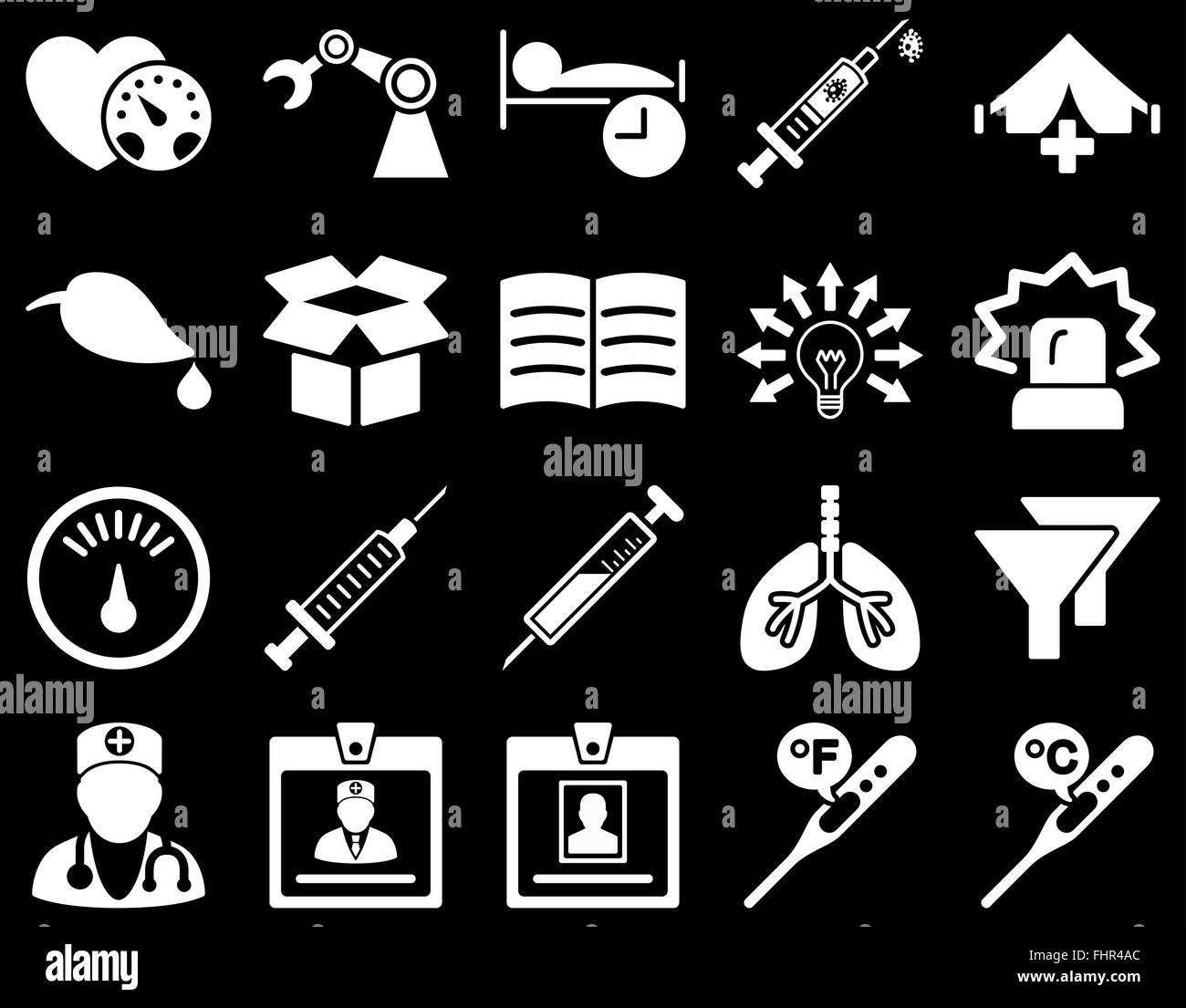 Bicolor médical icônes Banque D'Images