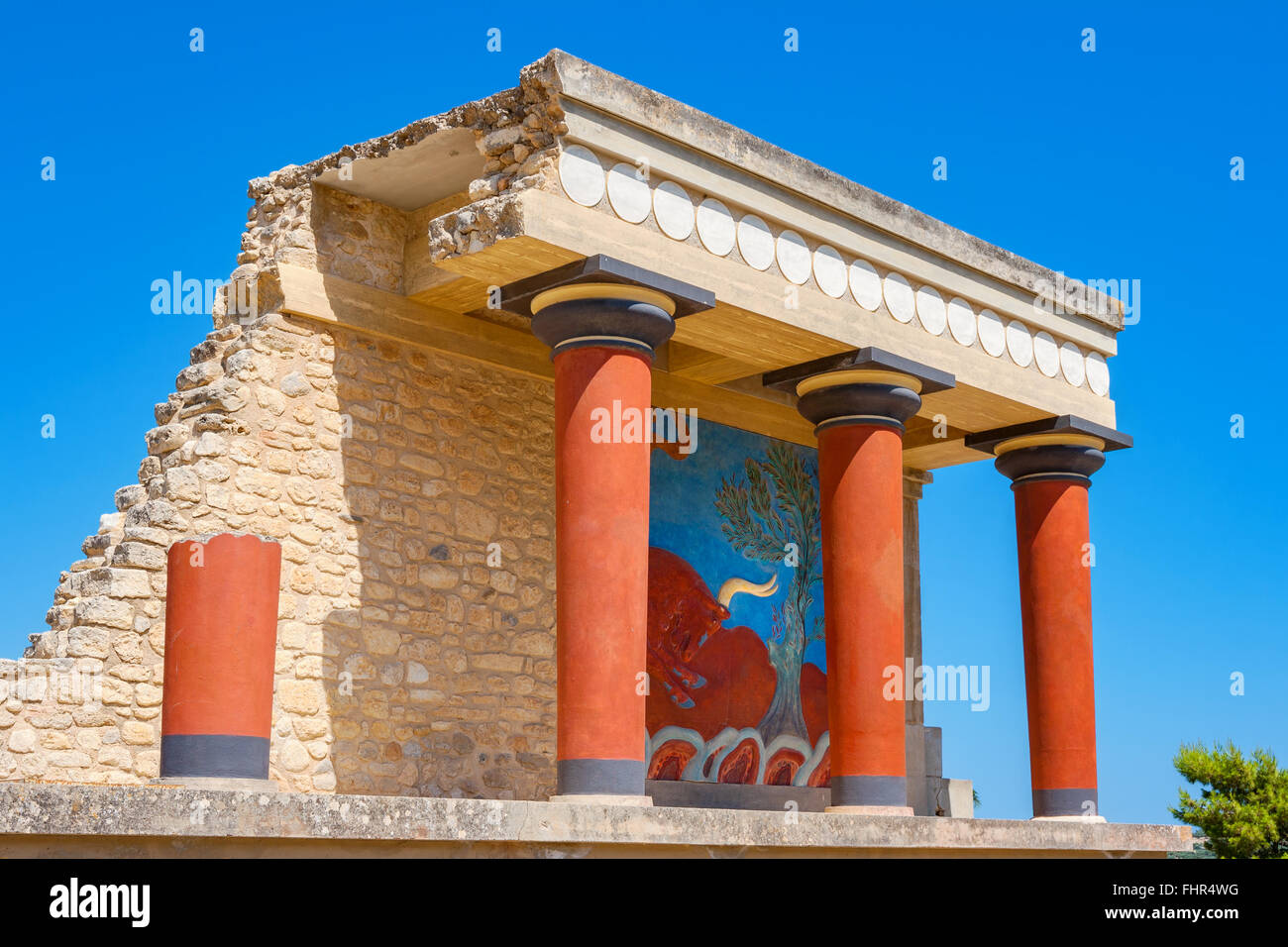 Ruines du palais de Knossos. Héraklion, Crète, Grèce Banque D'Images