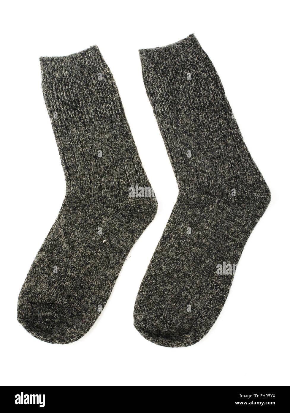 Chaussettes gris isolé sur fond blanc Banque D'Images