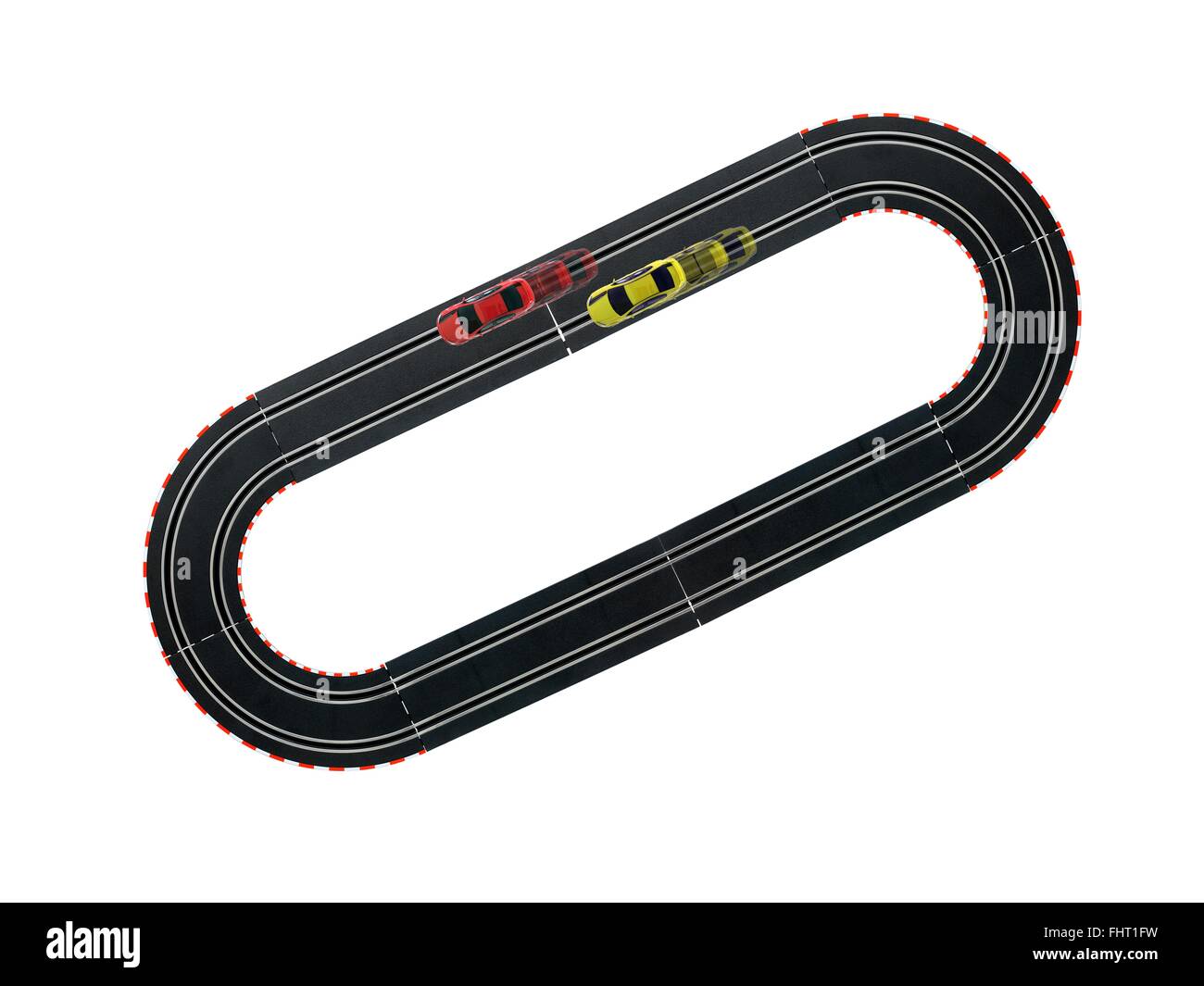 Une image d'un jouet slot car racing track Banque D'Images