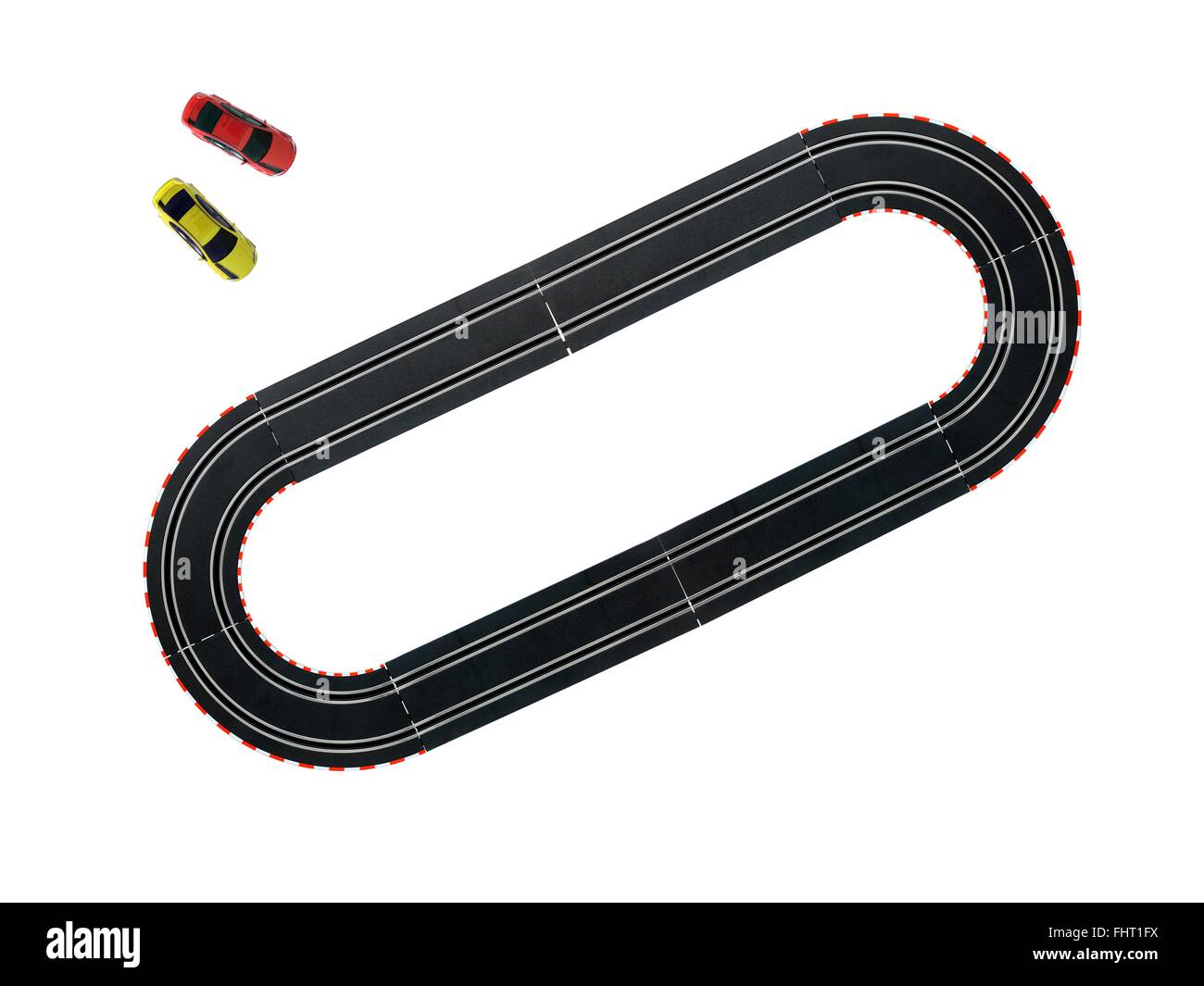 Une image d'un jouet slot car racing track Banque D'Images