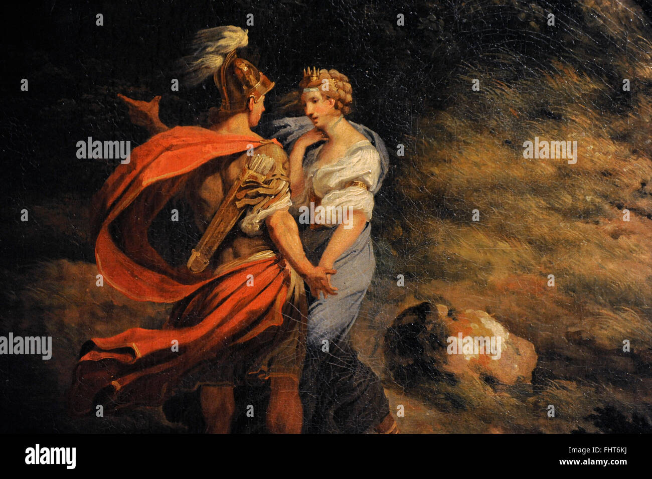 Thomas Jones (1742-1803). Peintre anglais. Paysage avec Didon et Enée (tempête), 1769. Détail. Le Musée de l'Ermitage. Saint Petersburg. La Russie. Banque D'Images