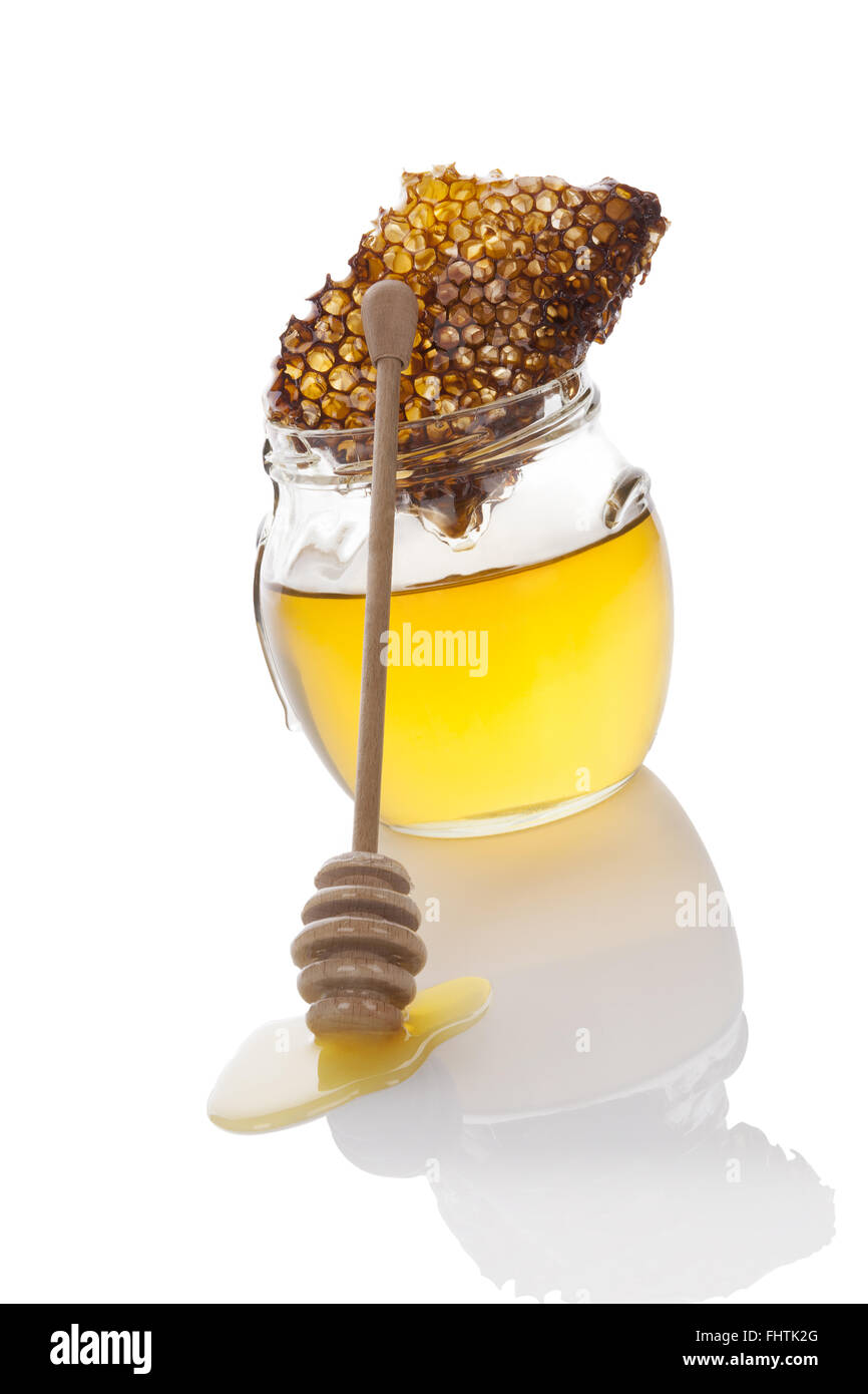 L'apiculture biologique le miel. Banque D'Images