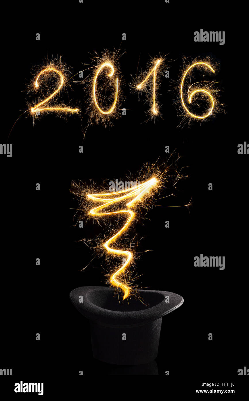 Nouvelle année 2016 magique. Banque D'Images
