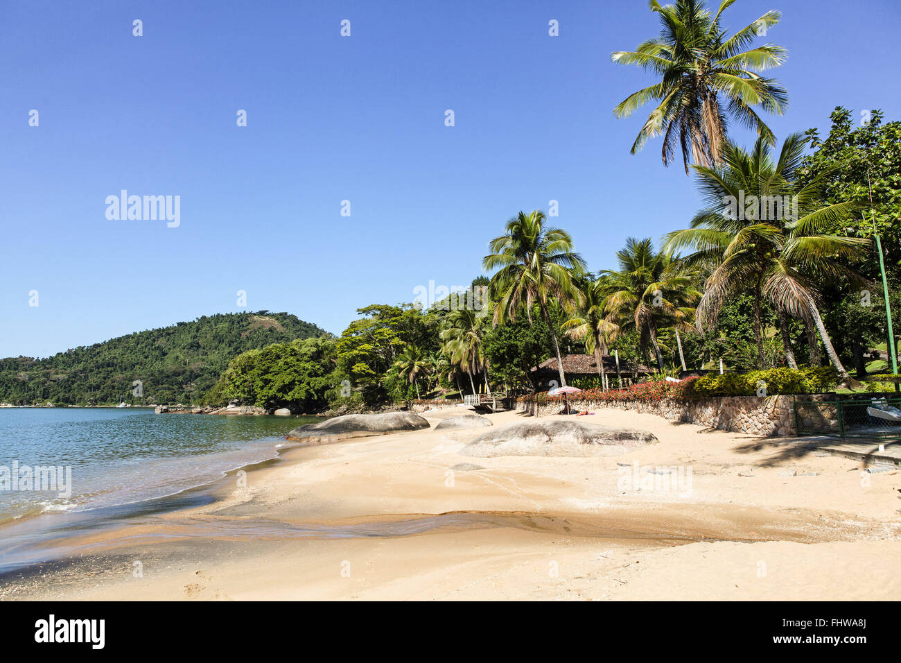 Petite plage de Praia Grande Banque D'Images