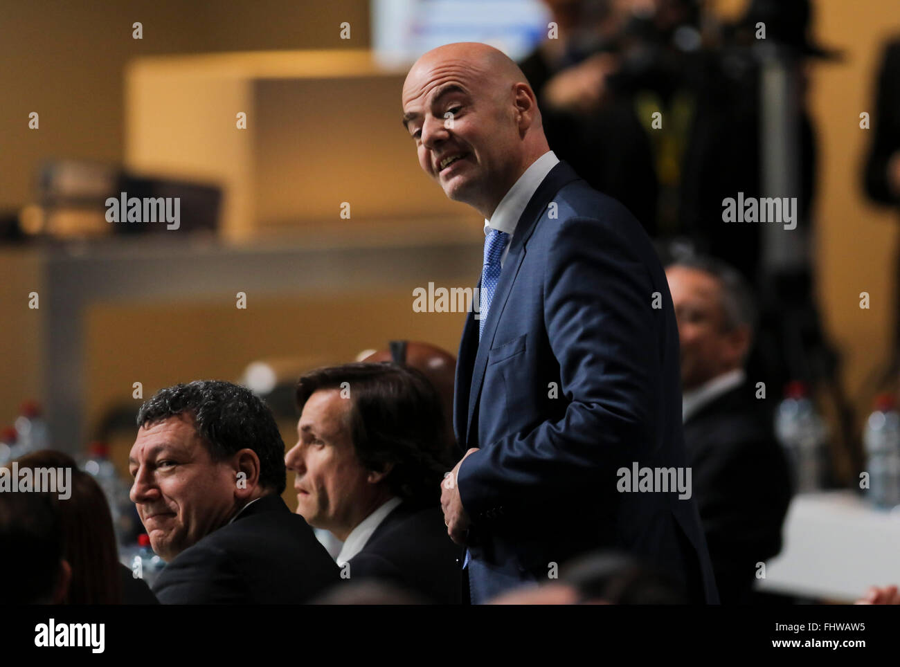 Gianni Infantino Hallenstadion Zurich, Suisse. 26 Février, 2016. Le Président de la Fifa, élection Crédit : Peter Schatz/Alamy Live News Banque D'Images
