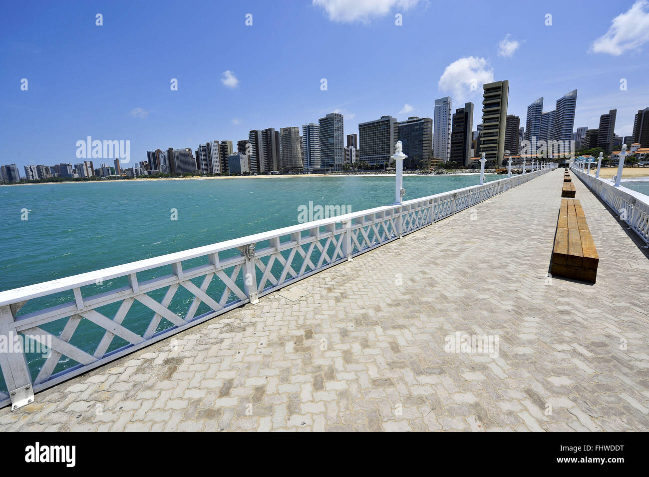 La plage d'Iracema Pier Banque D'Images