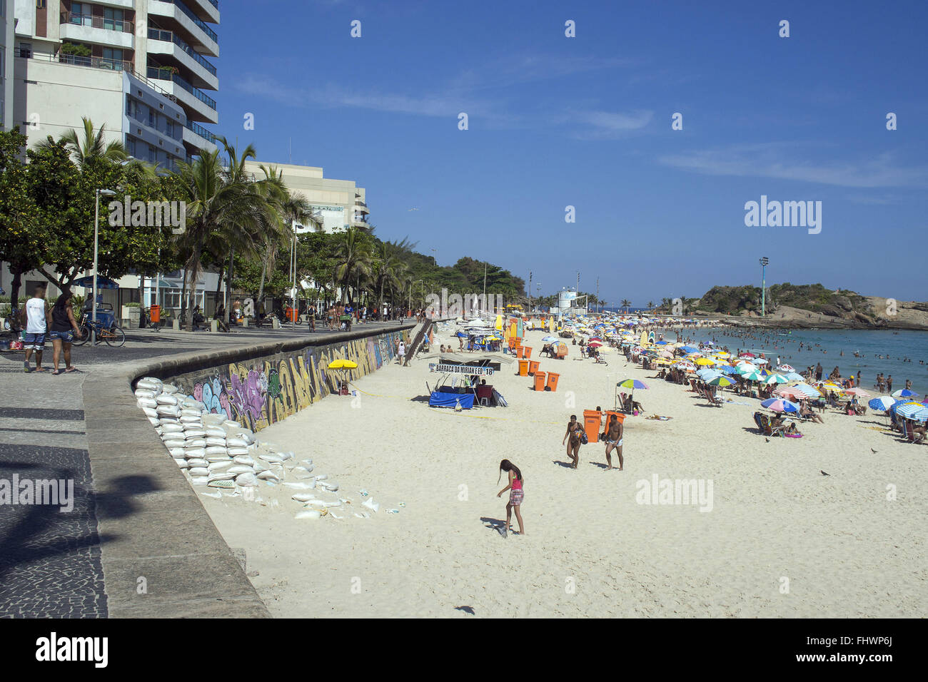 La plage d’Ipanema Banque D'Images