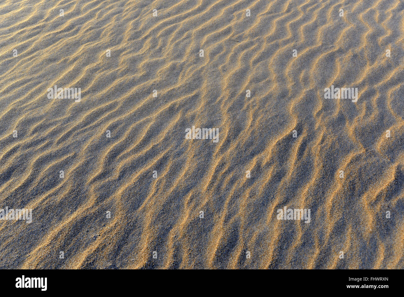 Les dessins dans le sable de la plage Geribá formé par le vent - Région des Lacs Banque D'Images