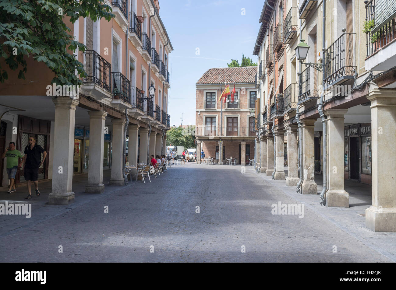 Alcalá de Henares, Espagne.. Calle Mayor. Banque D'Images