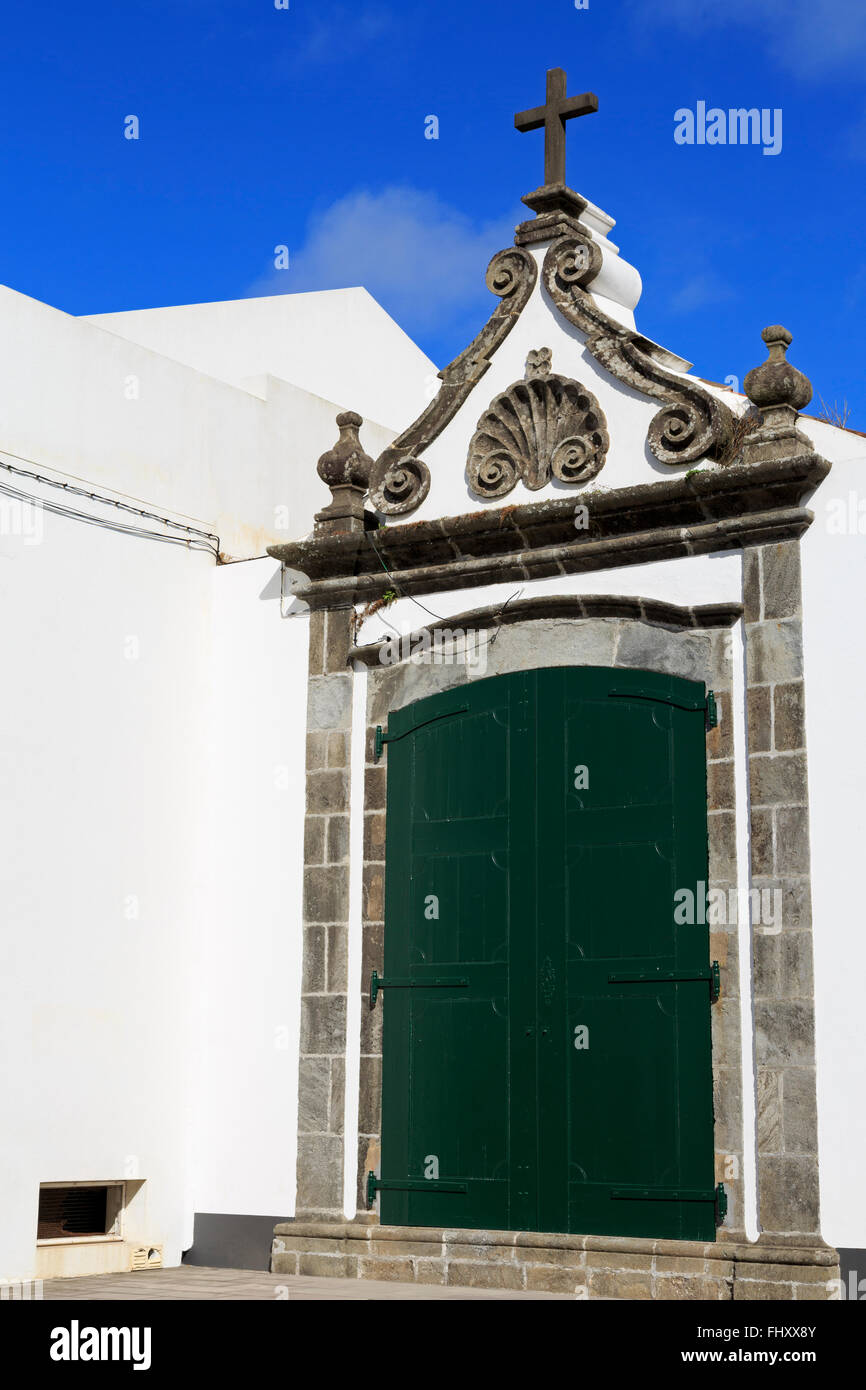 Gare de la Croix, la place de l'Hôtel de Ville, Ribeira Grande, l'île de São Miguel, Açores, Portugal, Europe Banque D'Images