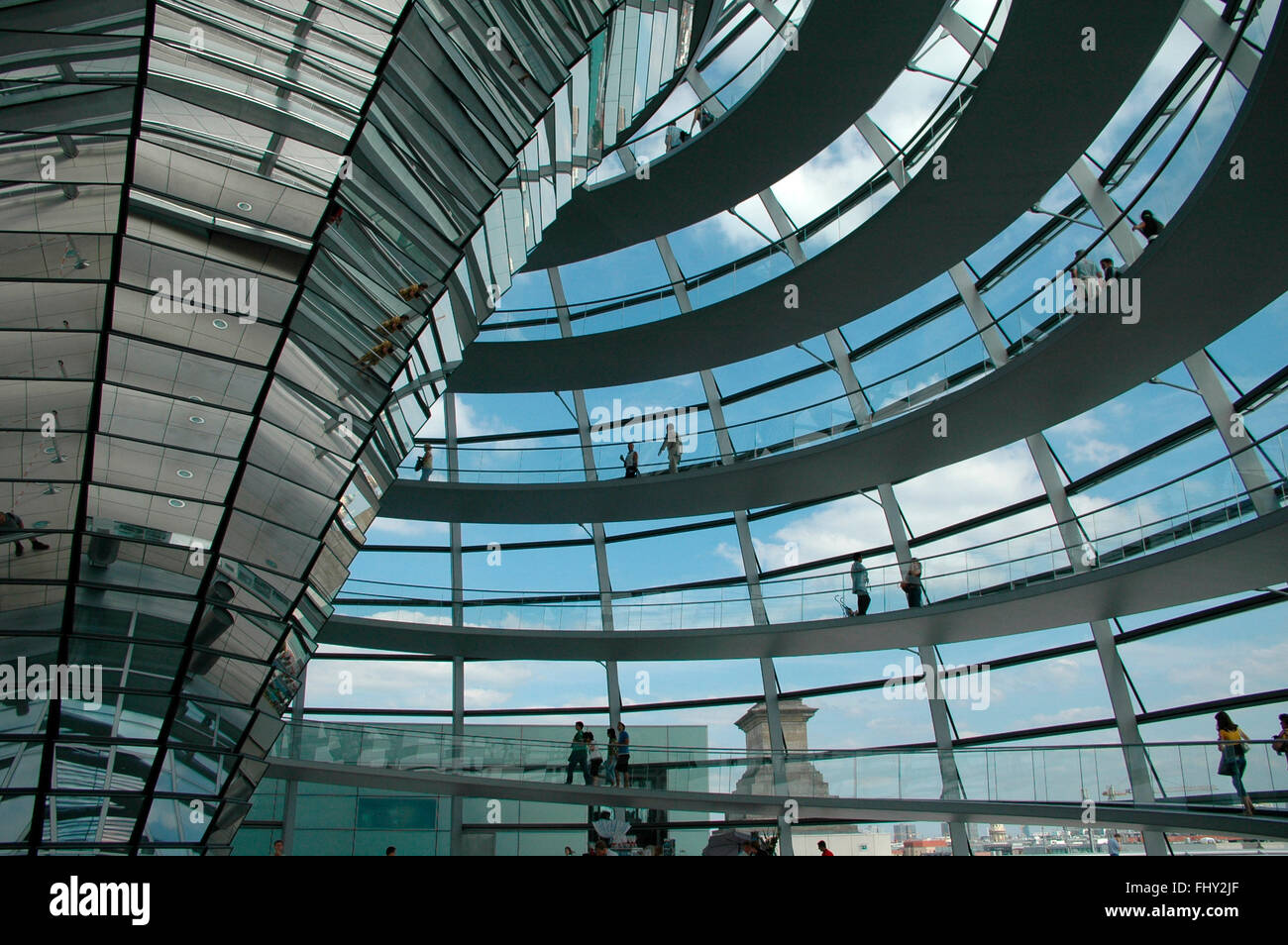 Die Kuppel des Reichstages, Berlin-Tiergarten. Banque D'Images