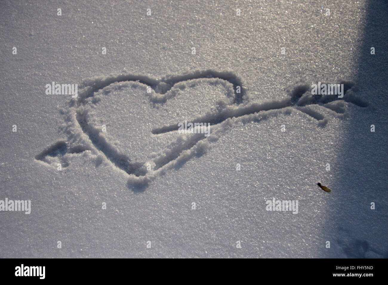 Symbolbild : Liebe, Schnee. Banque D'Images
