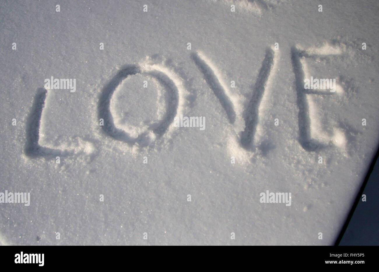 Symbolbild : Amour, Schnee. Banque D'Images