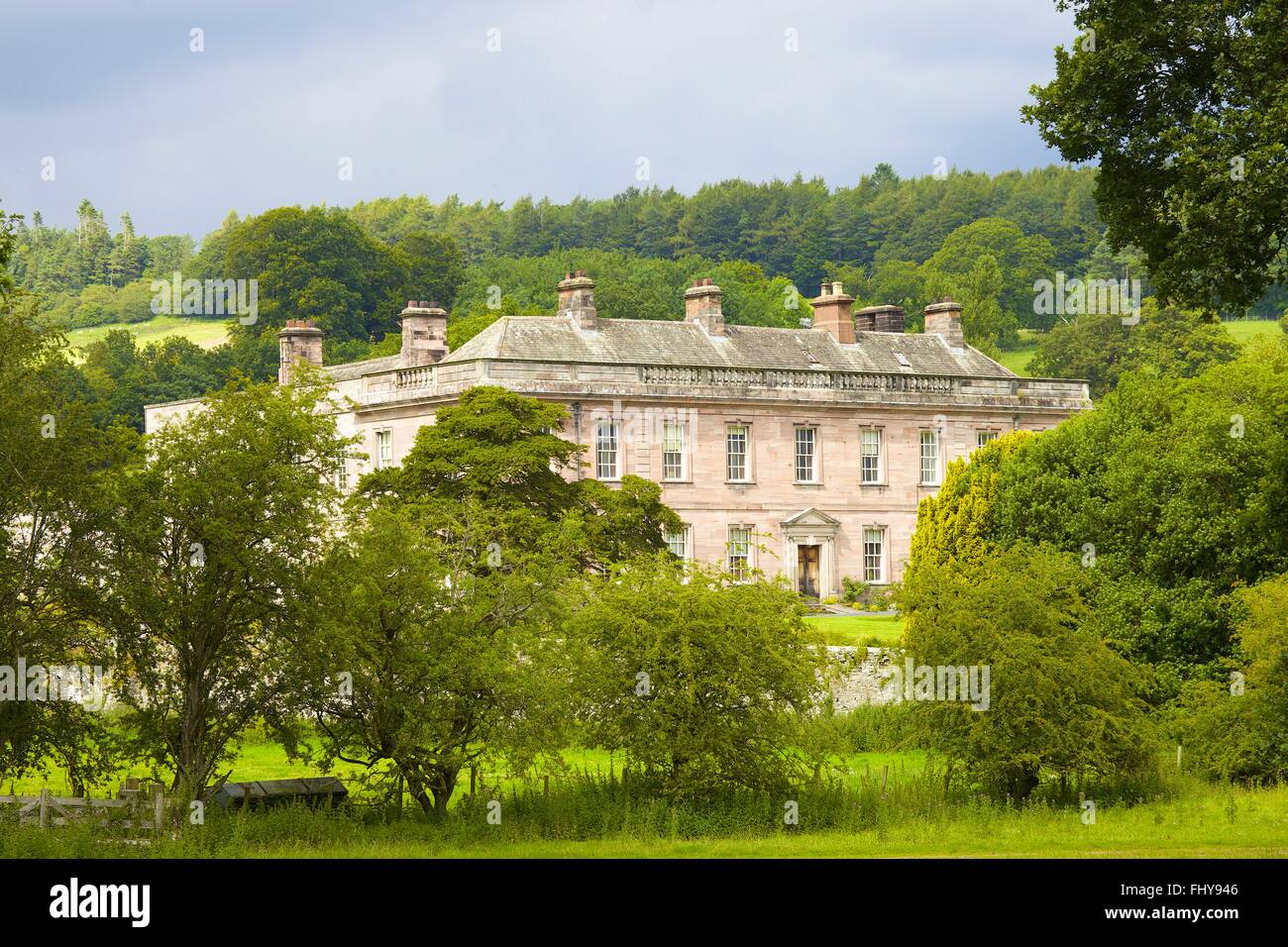 Dalemain Mansion & Jardins historiques. Parc National de Lake District, District d'Eden, Penrith, Cumbria, Angleterre, Royaume-Uni, UK. Banque D'Images