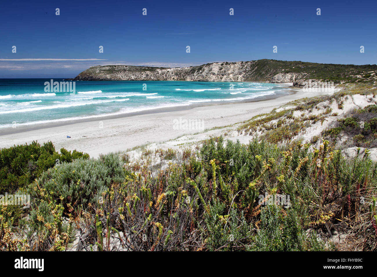 Paysage côtier dans la région de Pennington Bay, sur Kangaroo Island, Australie du Sud, Australie. Banque D'Images